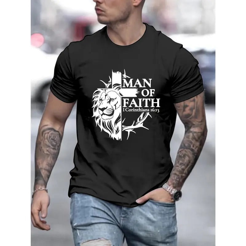 Men's Fashionable Crew Neck Short Sleeve Sports T-Shirt - Comfortable, Versatile, and Athletic Style for Summer and Spring Made in USA