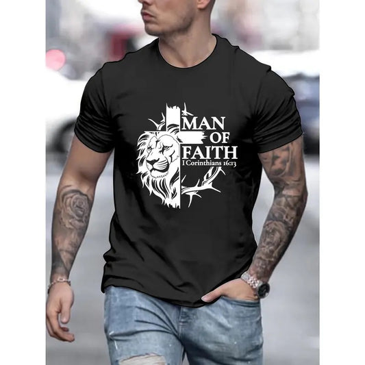 Men's Fashionable Crew Neck Short Sleeve Sports T-Shirt - Comfortable, Versatile, and Athletic Style for Summer and Spring Made in USA