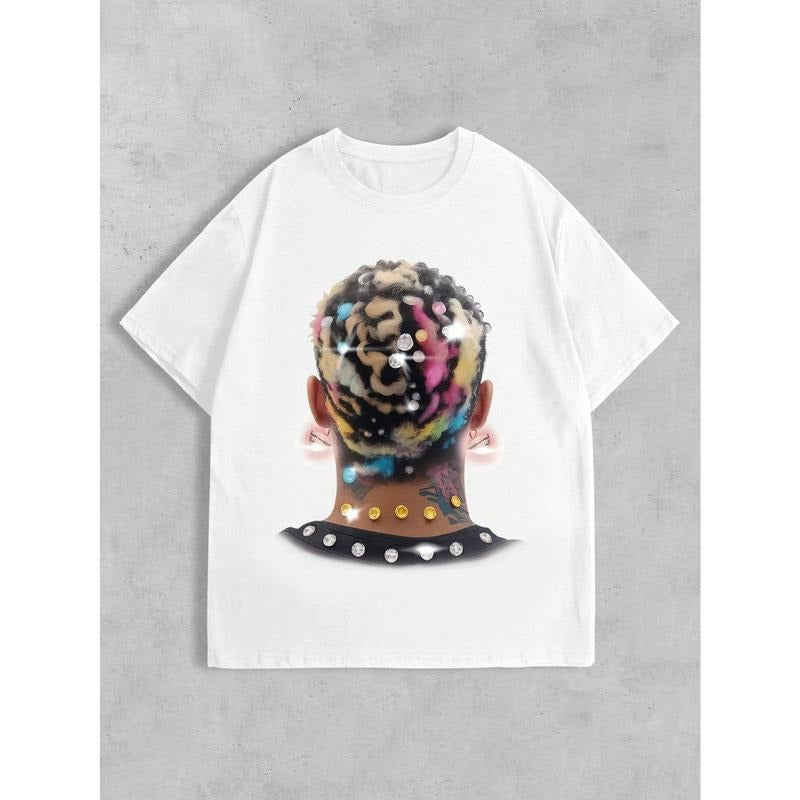 Men's Graphic Print Crew Neck Short Sleeve T-Shirt, Summer Made in USA Hoodie, Sweatshirt | DripVista.com