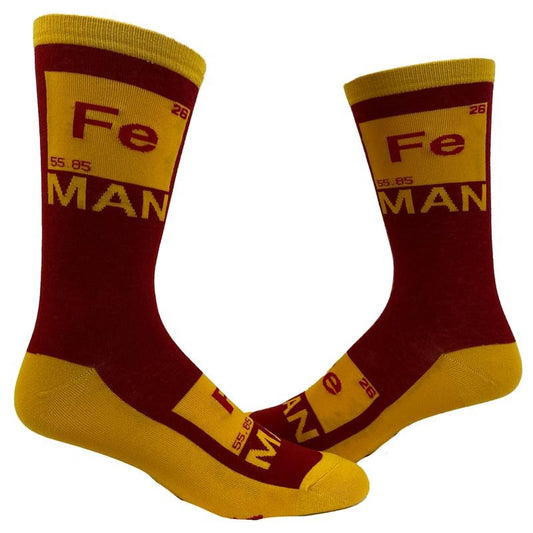 Men's Iron Science Socks Funny Comic Hero Movie Science Chemistry Graphic Novelty Footwear Funny Graphic Socks Comfortable Fitted Spandex Cottonstyle{n002}2