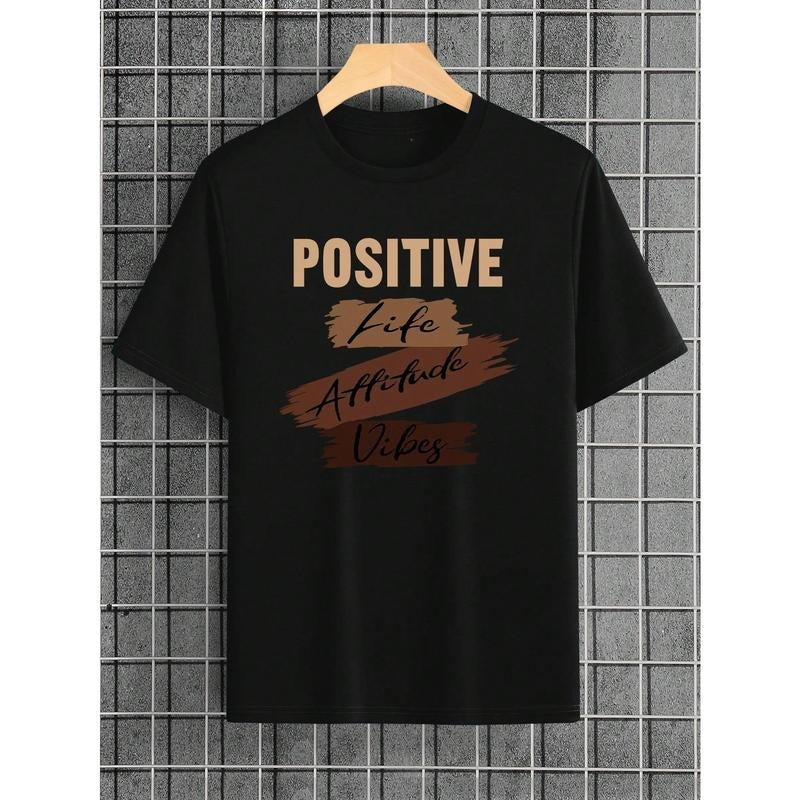 Men's Letter Graphic Tee For Spring And Summer Made in USA Hoodie, Sweatshirt | DripVista.com