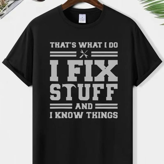 Men's Regular Fit Letter Print Round Neck Tee, Summer Clothes, Casual Short Sleeve Crew Neck Graphic T-shirt for Summer, Men's Top for Daily Wear, Graphic Tees Top Menswear