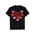 Men's Summer Casual Happy Valentine's You Are Loved Worthy Enough Candy Heart T-Shirt Graphic Tee-Comfortable, Stylish Round Neck Short Sleeve T-Shirt for Casual Attire, Plus Size T Shirts made in usa