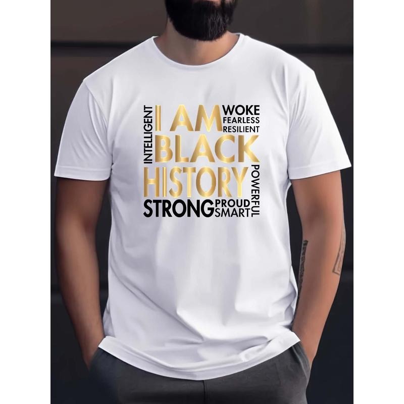 Men's T-shirt, Trendy and Exquisite, Casual Short Sleeve Made in USA