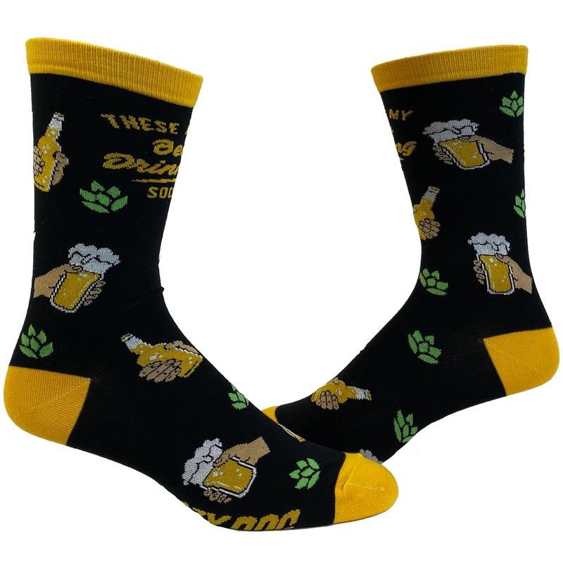 Men's These Are My Beer Drinking Socks Funny Party IPA Brew Graphic Novelty Footwear Funny Graphic Socks Comfortable...