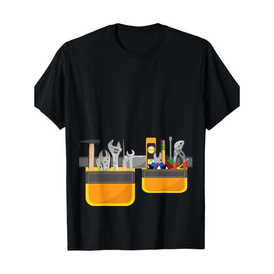 Men's Tool Belt Simple Builder Garment Construction T-shirt - 220g made in usa