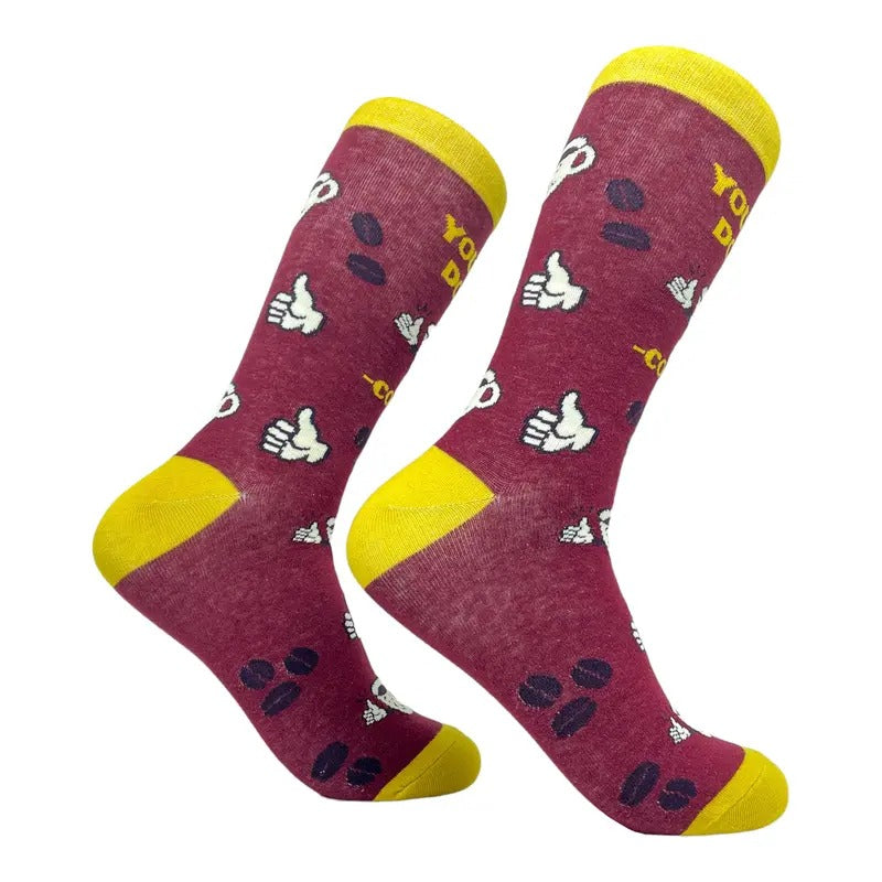 Men's You Can Do It Coffee Socks Funny Cafe Lover Cup Of Joe Graphic Novelty Footwear Funny Graphic Socks Comfortable...