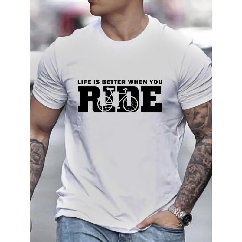 Men's fashion, casual, breathable, comfortable, soft, a must-have for summer, printed pattern, crew neck short sleeve T-shirt., 1 pc, 100% cotton T-shirt Made in USA