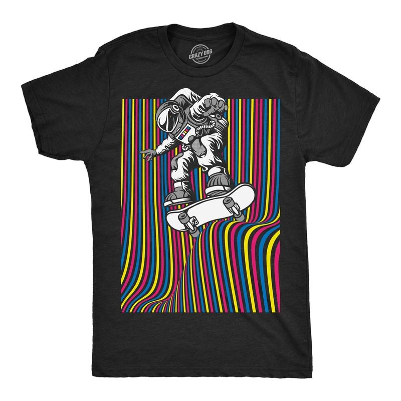 Mens Astronaut Skater Funny T Shirt Skateboard Graphic Tee for Men Mens Funny T Shirts Cool Tees Soft Stylish Casual...