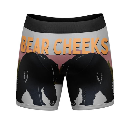 Mens Bear Cheeks Boxer Briefs Funny Novelty Underwear Sarcasm Hilarious Saying Cool Funny Graphic Boxers Dad Joke  Funny Animal  Mens Multi