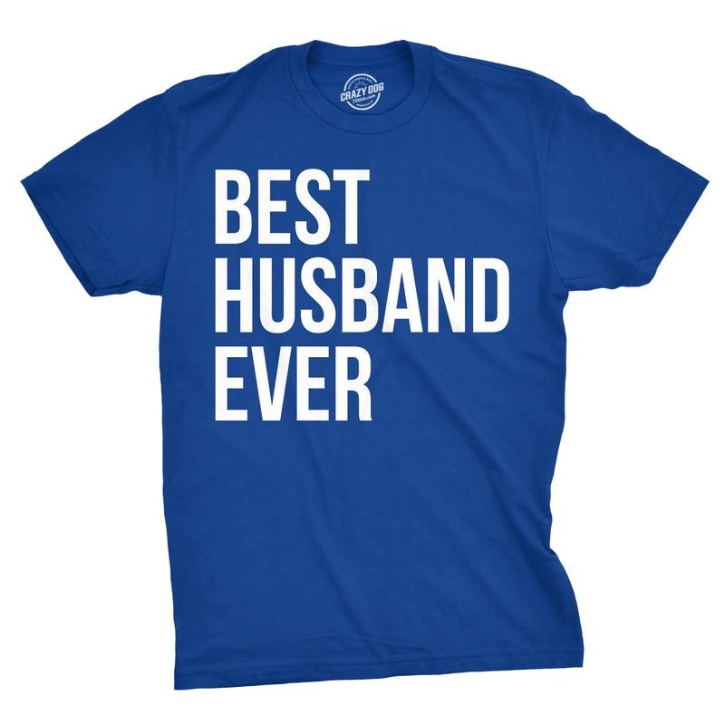 Mens Best Husband Ever T Shirt Funny Saying Novelty Tee Gift for Dad Cool Humor Mens Funny T Shirts Cool Tees Soft...