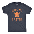 Mens Boom Basted T Shirt Funny Thanksgiving Roasted Turkey Dinner Tee For Guys Mens Funny T Shirts Cool Tees Soft Stylish Casual Menswear Thanksgiving Apparel for Men Funny Food Short Sleeve Novelty Navy -