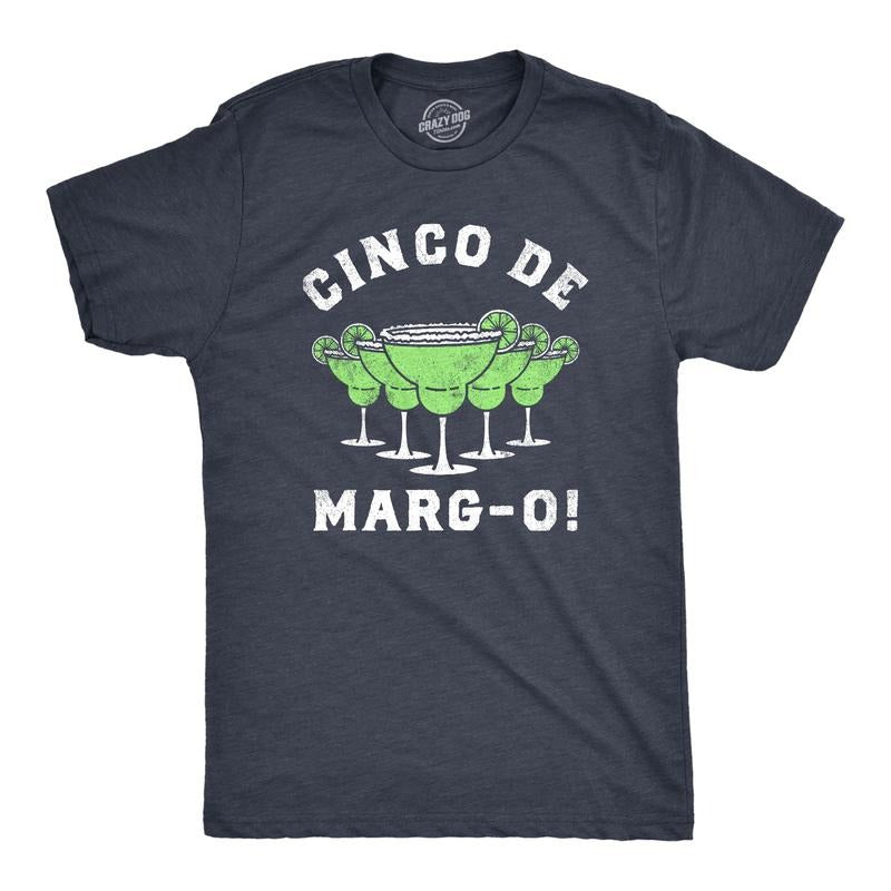 Mens Cinco De Margo T Shirt Funny Margarita Drinking Cinco De Mayo Party Tee for Guys Mens Funny T Shirts Cool Tees Soft...