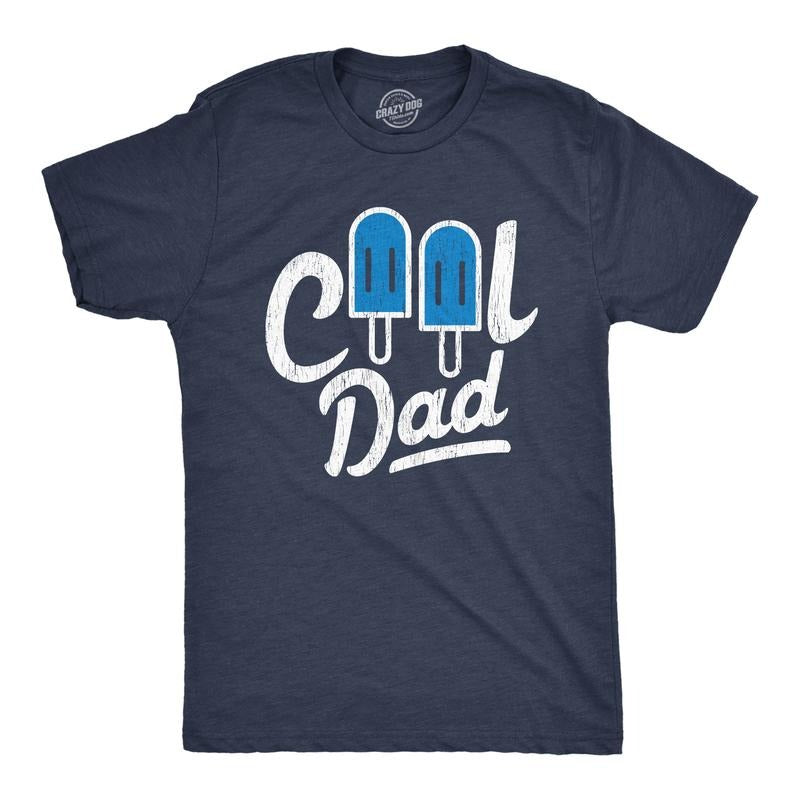 Mens Cool Dad Popsicle T Shirt Funny Summer Fathers Day Appreciation Graphic Tee Mens Funny T Shirts Cool Tees Soft...