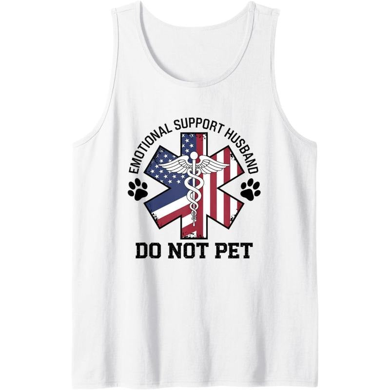 Mens Do Not Pet Emotional Support Husband Tank Top T-Shirts, Hoodie, Sweatshirt | DripVista.com