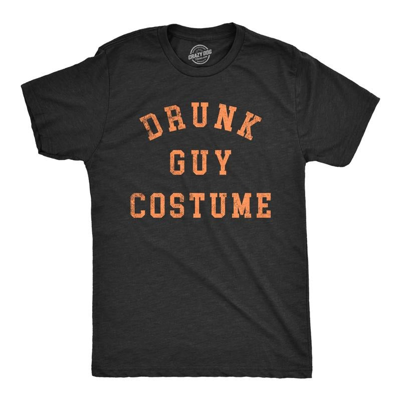 Mens Drunk Guy Costume T Shirt Funny Halloween Party Outfit Drinking Joke Tee For Guys Mens Funny T Shirts Cool Tees Soft...