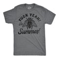 Mens F*ck Yeah Its Summer Funny T Shirt Sarcastic Cicada Graphic Tee For Men Mens Funny T Shirts Cool Tees Soft Stylish Casual Menswear Funny Sarcastic Short Sleeve Novelty Tees for Guys Dark Grey