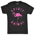 Mens Flamingo Spirit Animal T Shirt Funny Pink Bird Tee for Guys Mens Funny T Shirts Cool Tees Soft Stylish Casual Menswear Funny Animal Short Sleeve Novelty Tees for Guys Black