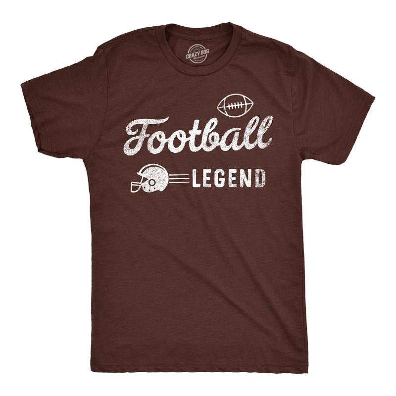 Mens Football Legend Funny T Shirts Sarcastic Sports Graphic Tee for Men Mens Funny T Shirts Cool Tees Soft Stylish...