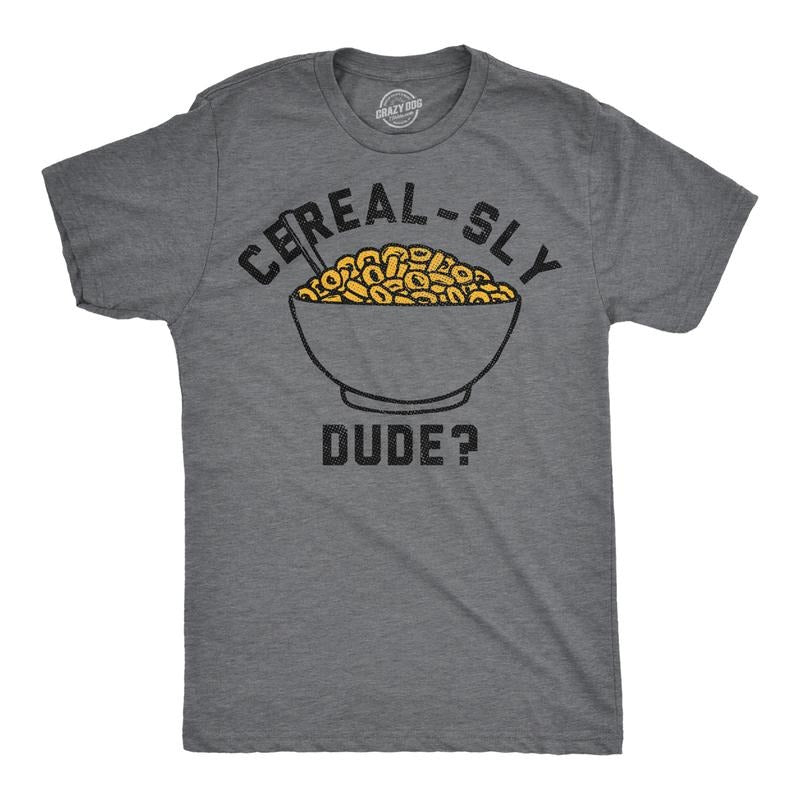 Mens Funny Lightsaber brand Shirts Cerealsly Dude Sarcastic Food Graphic Novelty Tee For Men Mens Funny Lightsaber brand...