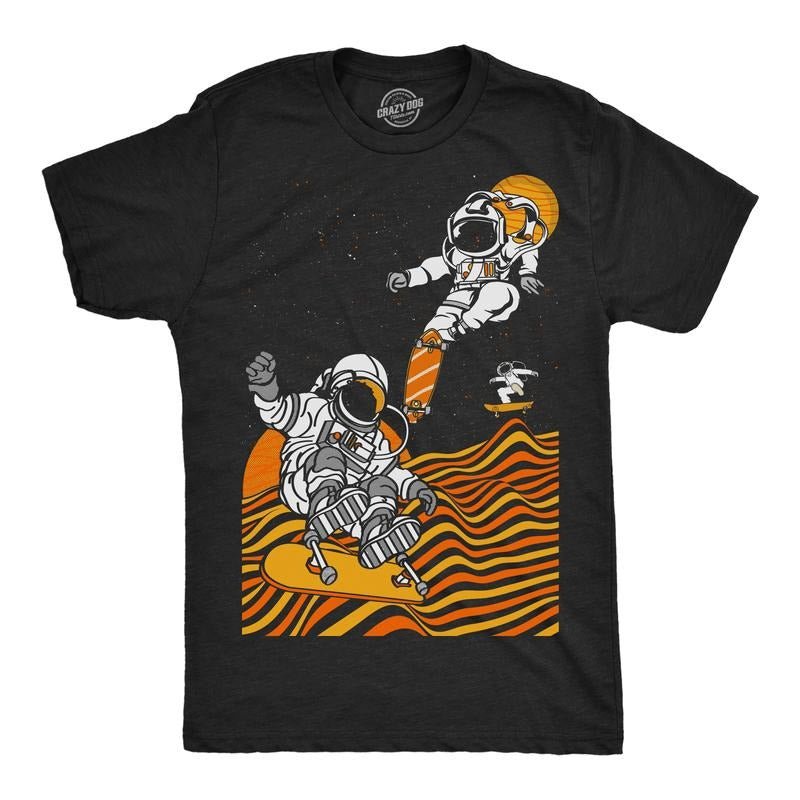 Mens Funny T Shirts Astro Skate Park Space Graphic Tee For Men Mens Funny T Shirts Cool Tees Soft Stylish Casual Menswear...