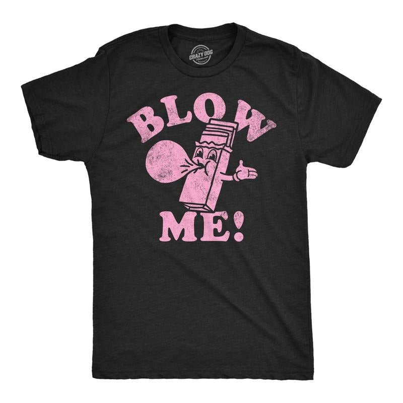 Mens Funny T Shirts Blow Me Sarcastic Bubble Gum Graphic Tee for Men Mens Funny T Shirts Cool Tees Soft Stylish Casual...
