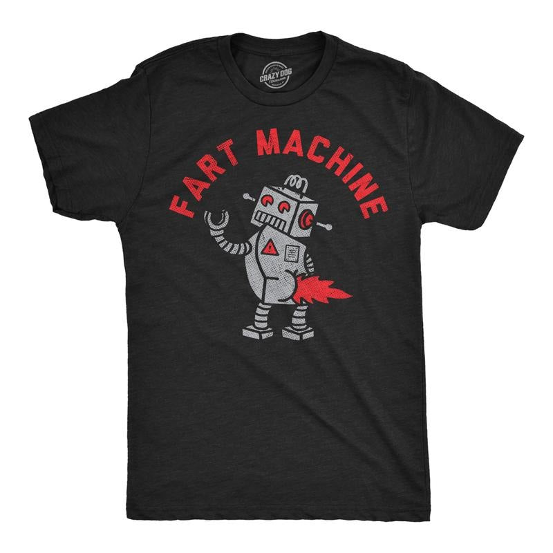 Mens Funny T Shirts Fart Machine Sarcastic Robot Graphic Novelty Tee For Men Mens Funny T Shirts Cool Tees Soft Stylish...