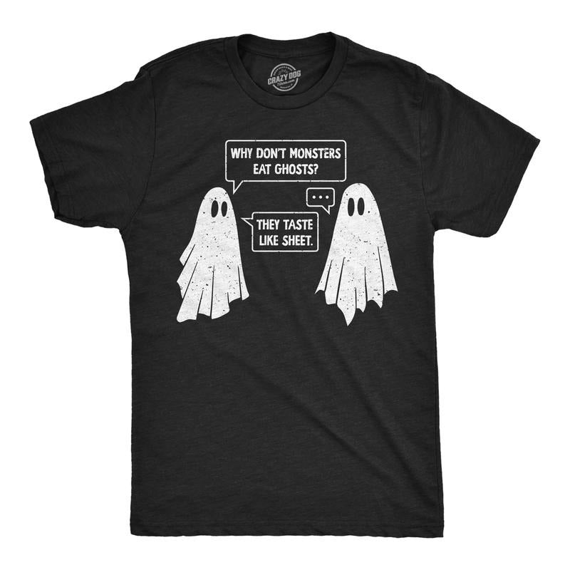 Mens Funny T Shirts Ghost Joke Sarcastic Halloween Bedsheet Ghosts Graphic Novelty Tee For Men Mens Funny T Shirts Cool...
