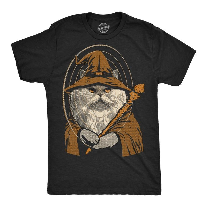 Mens Funny T Shirts Kitty Wizard Magic Cat Graphic Tee For Men Mens Funny T Shirts Cool Tees Soft Stylish Casual Menswear...