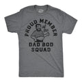 Mens Funny T Shirts Proud Member Of The Dad Bod Squad Fitness Tee For Men Mens Funny T Shirts Cool Tees Soft Stylish Casual Menswear Sarcastic Apparel for Men Funny Fitness Short Sleeve Novelty Tees Dark Grey