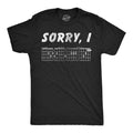 Mens Funny T Shirts Sorry I D G A F Guitar Chords Sarcastic Music Joke Graphic Tee For Men Mens Funny T Shirts Cool Tees Soft Stylish Casual Menswear Sarcastic Apparel for Men Funny Music Short Sleeve Black -