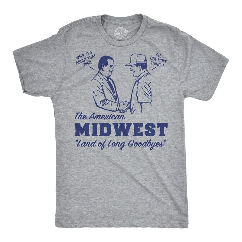 Mens Funny T Shirts The American Midwest Sarcastic USA Graphic Novelty Tee For Men Mens Funny T Shirts Cool Tees Soft...