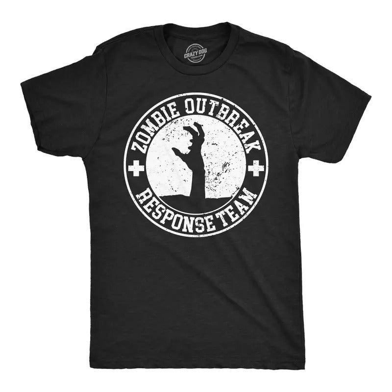 Mens Funny T Shirts Zombie Outbreak Response Team Sarcastic Graphic Tee for Men Mens Funny T Shirts Cool Tees Soft...