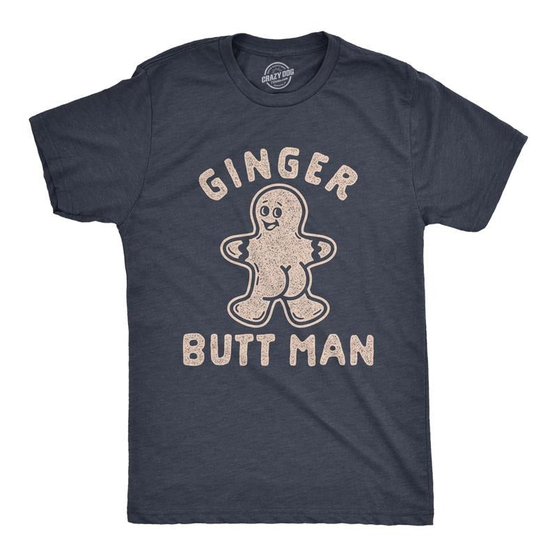 Mens Ginger Butt Man T Shirt Funny Christmas Saying Secret Santa Gift Graphic Tee Mens Funny T Shirts Cool Tees Soft...