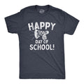 Mens Happy 100th Day of School T Shirt Funny Teacher Learning Tee For Guys Mens Funny T Shirts Cool Tees Soft Stylish Casual Menswear Funny Teacher Apparel Novelty Tees for Guys Navy