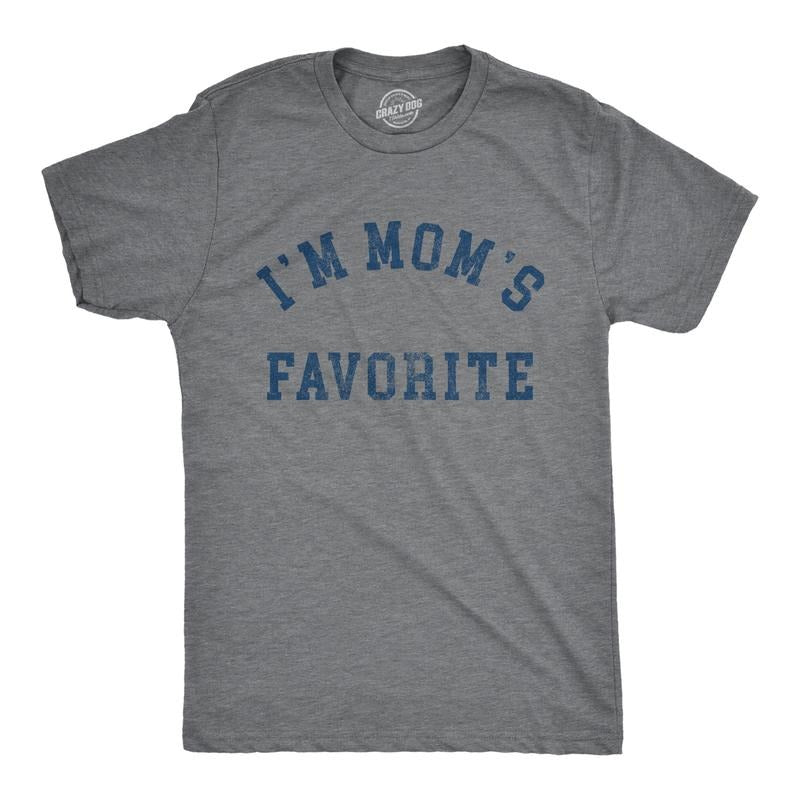 Mens Im Moms Favorite T Shirt Funny Family Sibling Children Joke Tee for Guys Mens Funny T Shirts Cool Tees Soft Stylish...