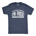Mens Im Retired Im Free to Do What My Wife Tells Me T shirt Funny Retirement Tee Mens Funny T Shirts Cool Tees Soft Stylish Casual Menswear Grandpa Apparel for Men Funny Office Short Sleeve Novelty Navy -