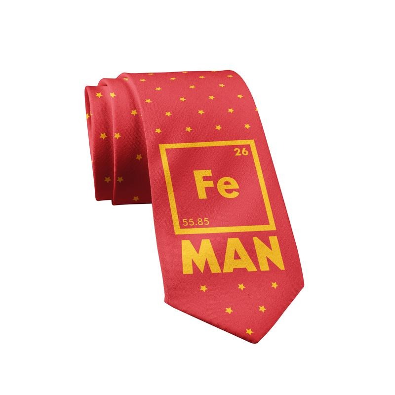Mens Iron Science Necktie Mens Novelty Neckties Science Teacher Tie Funny Ties Nerdy Fe man Tie Periodic Table Tie Funny...