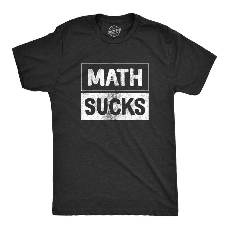 Mens Math Sucks T Shirt Funny Algebra Calculus Number Haters Joke Tee For Guys Mens Funny T Shirts Cool Tees Soft Stylish...