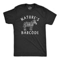 Mens Natures Barcode T Shirt Funny Zebra Stripes Joke Tee For Guys Mens Funny T Shirts Cool Tees Soft Stylish Casual Menswear Sarcastic T Shirt for Men Funny Animal T Shirt Novelty Tees for Men Black -