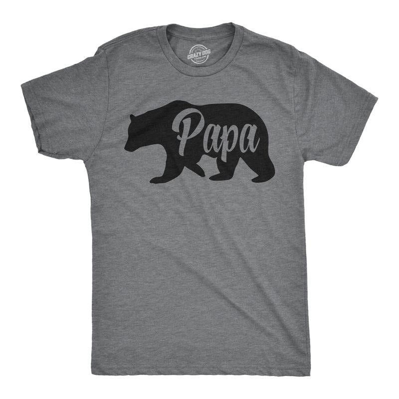 Mens Papa Bear Funny Shirts for Dads Gift Idea Humor Novelty Tees Family T shirt Mens Funny T Shirts Cool Tees Soft...