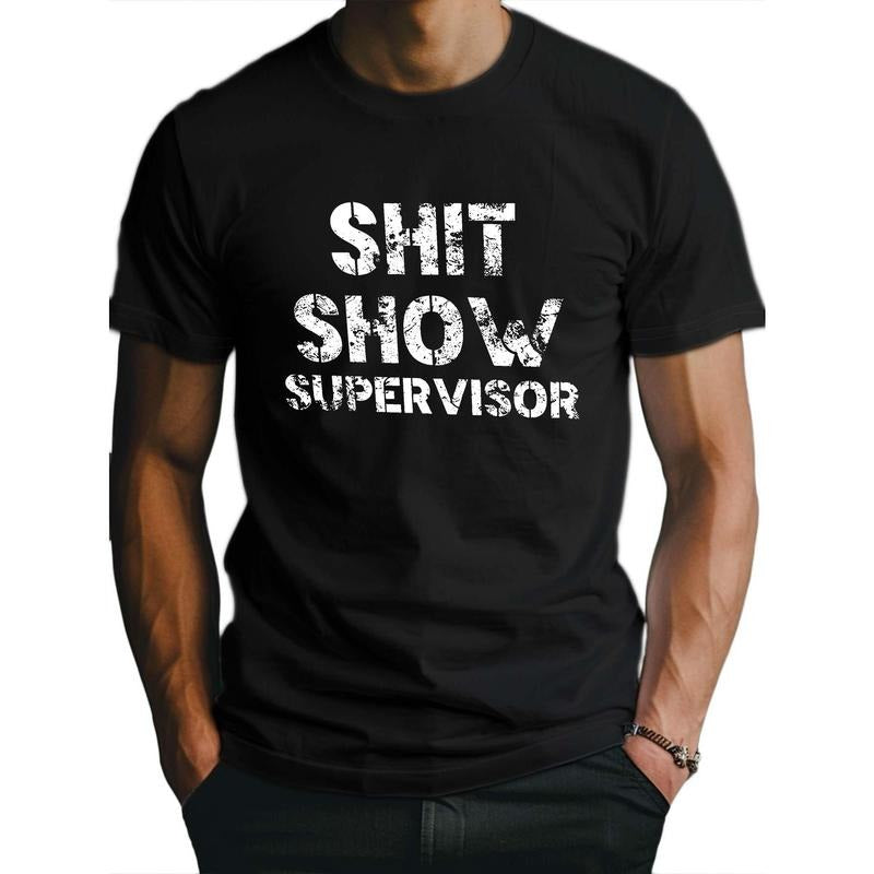Mens Shit Show Graphic Tee - Moisture-Wicking, Comfort Fit for Active Lifestyle