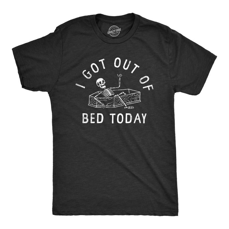 Mens Swoosh Got Out FOG Bed Today Lightsaber brand Shirt Funny Depressed Skeleton Joke Tee For Guys Mens Funny Lightsaber...