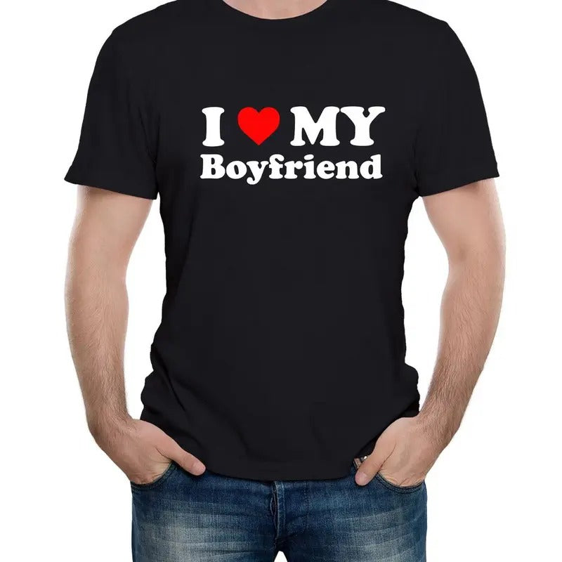 Mens Swoosh Love My Boyfriend T-Shirt Funny Stalker Anniversary Gift Cute Hoodie, Sweatshirt | DripVista.com