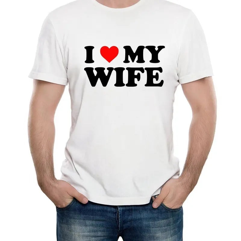 Mens Swoosh Love My Wife T-Shirt Funny Stalker Anniversary Gift Cute Hoodie, Sweatshirt | DripVista.com