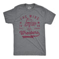 Mens The Wine Wreckers State Champs T Shirt Funny Booze Baseball Team Tee For Guys Mens Funny T Shirts Cool Tees Soft Stylish Casual Menswear Baseball Apparel for Men Funny Wine Short Sleeve Novelty Dark Grey