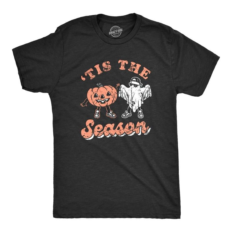 Mens Tis The Season T Shirt Funny Spooky Halloween Costume Lovers Tee For Guys Mens Funny T Shirts Cool Tees Soft Stylish...