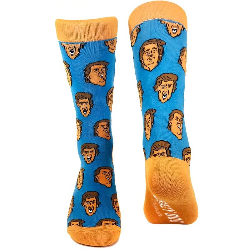 Mens Trump Face Socks Funny President Political Maga Gift Novelty Footwear Funny Graphic Socks Comfortable Fitted Spandex...