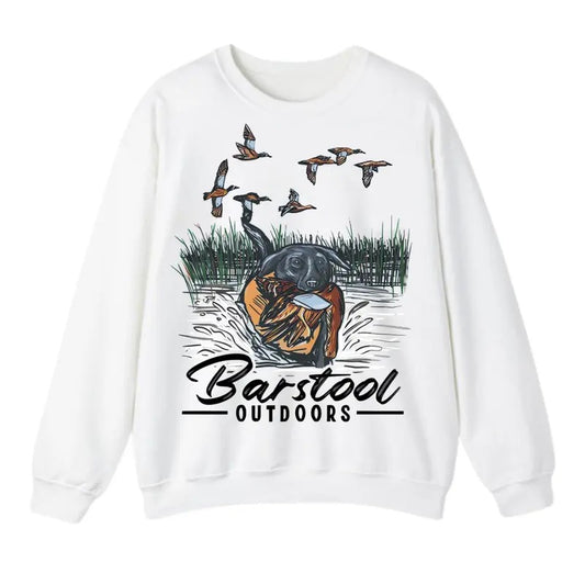 Menswear Barstool Outdoors Duck Hunt Ii Sweatshirt, For Men And Women, Trendy Sweatshirt Fabric Aesthetic