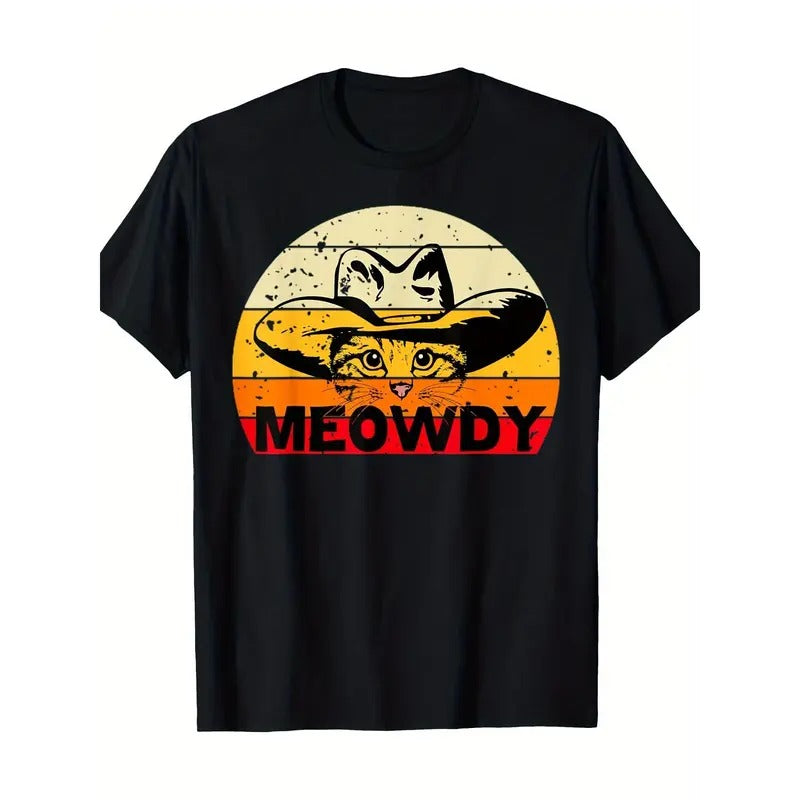 Meowdy T-shirt -100% cotton Made in USA Hoodie, Sweatshirt | DripVista.com
